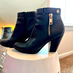 Apt. 9 Black Booties Size 7 With Gold Detail